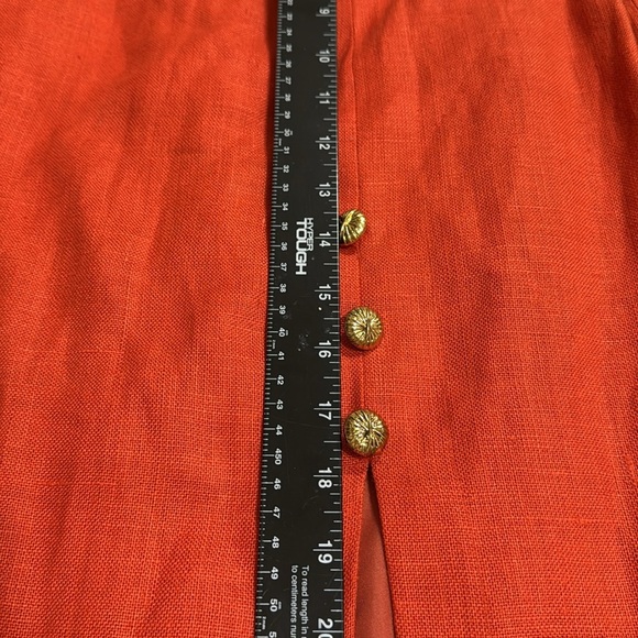 (R9) LERMAJ 100% linen vintage skirt from the 70s, size 14 oranges - Picture 11 of 13